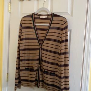 Tory Burch Striped Cardigan